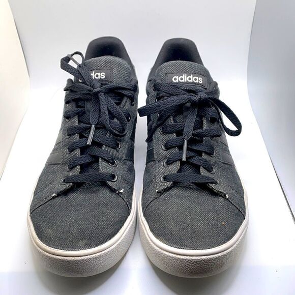 Adidas 2.0 Denim Black on Black Sneakers w/White Soles (Size: 7.5) - Picture 6 of 16